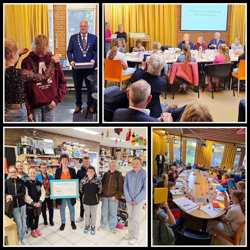 fotocollage kinderraad 23 mei in de bieb