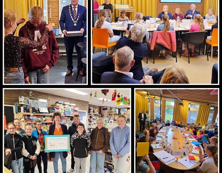 fotocollage kinderraad 23 mei in de bieb