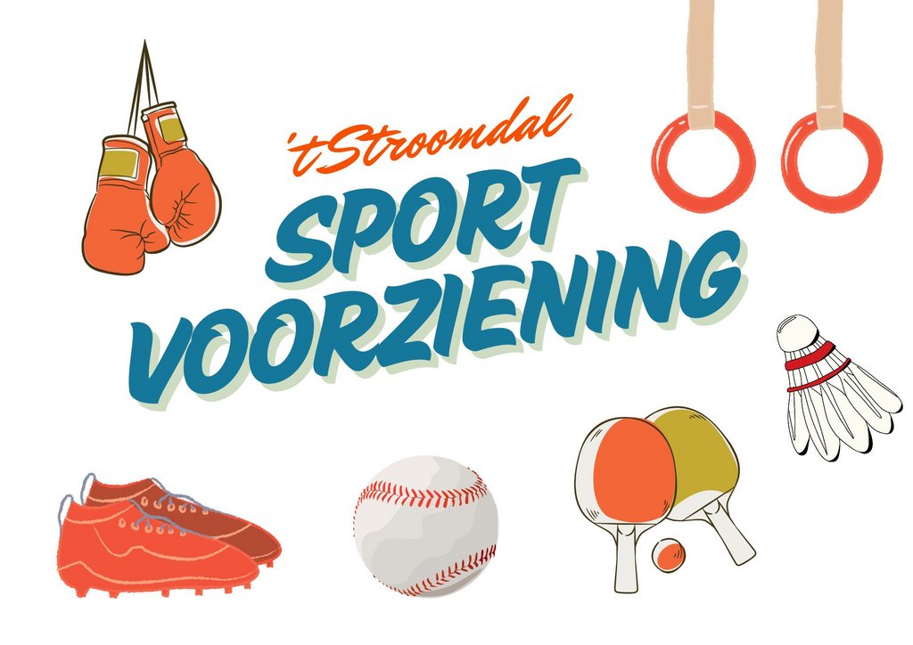 sportplaatjes met tekst 't Stroomdal sportvoorziening